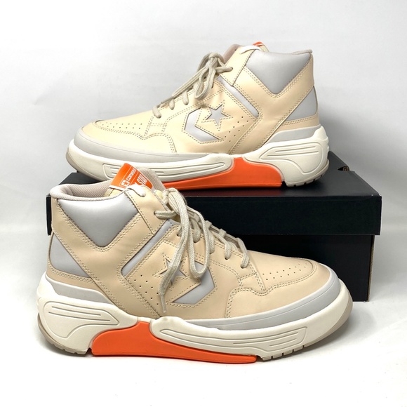 Converse Weapon CX Shoes Mid Top Grey Egret Leather Women’s Size Sneaker 171605C - Picture 9 of 11